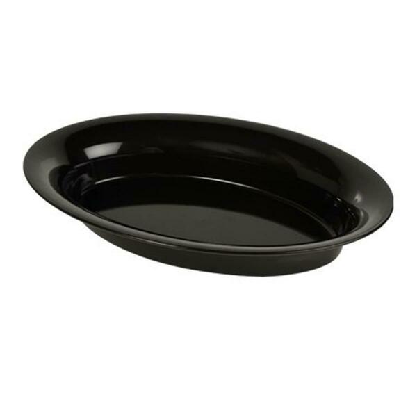 Fineline Settings 3511D-BK Black 128 Oz. Oval Serving Bowl OVB09128.BK